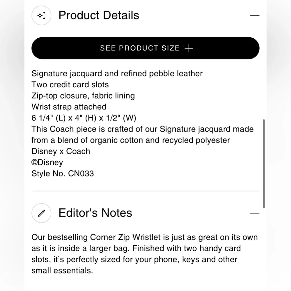 Coach X Disney Wristlet - Picture 5 of 5